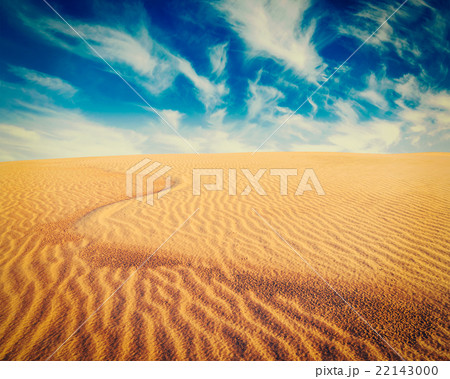 White sand dunes on sunrise, Mui Ne, Vietnam 22143000