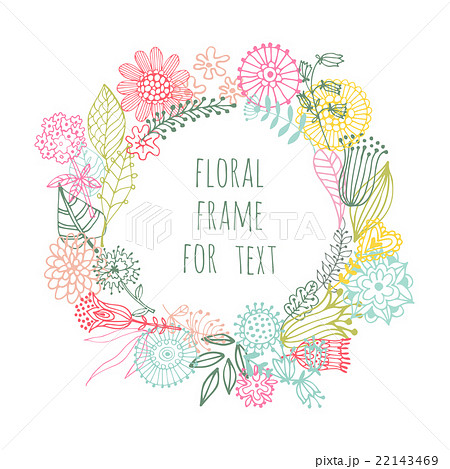 hand painted floral frame 22143469