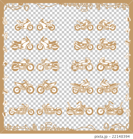 摩托車(平面設計)米色 摩托車(平面設計)米色 22148394