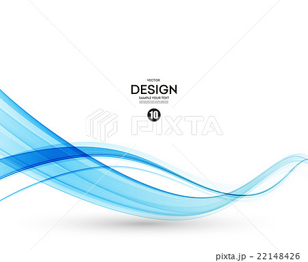 Abstract vector background, blue wavy  22148426