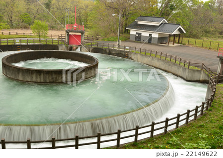 春の訪れ日本最大級の円筒分水工 22149622