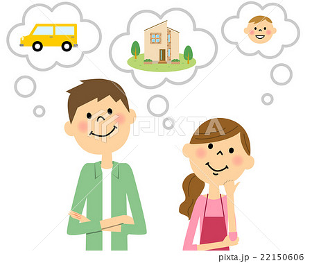 ライフプランを話す若いカップル 22150606