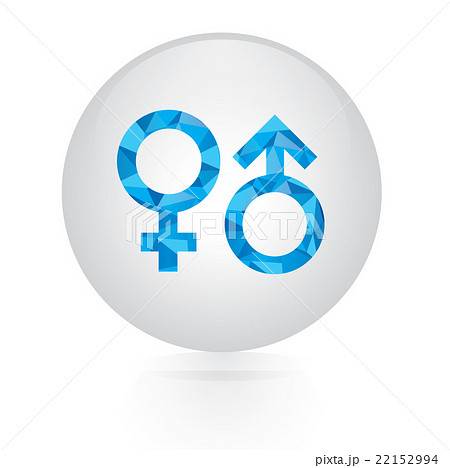 Vector - abstract blue sex symbol icon. Vector - abstract blue sex symbol icon. 22152994