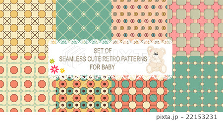 Collection of 8 retro vector seamless patterns Collection of 8 retro vector seamless patterns 22153231