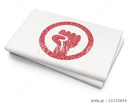 Political concept: Uprising on Blank Newspaper 22153834