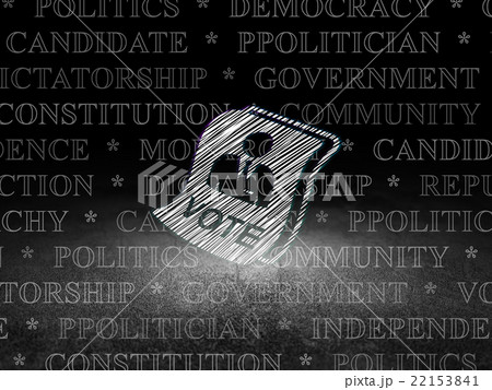 Political concept: Ballot in grunge dark room Political concept: Ballot in grunge dark room 22153841