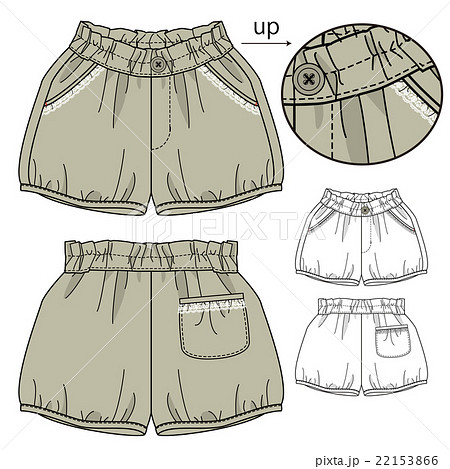 パンプキンパンツのデザイン画/テンプレート パンプキンパンツのデザイン画/テンプレート 22153866