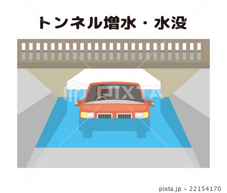 水没 冠水 車【災害・シリーズ】 水没 冠水 車【災害・シリーズ】 22154170