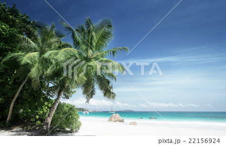 Anse Lazio beach at Praslin island, Seychelles 22156924