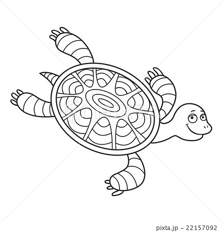 Happy sea turtle cartoon 22157092