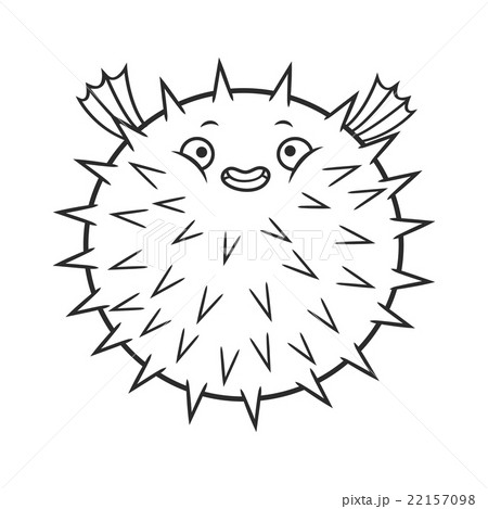 puffer fish cartoon 22157098