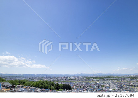 日野市の高台から見た住宅街の風景　 22157694