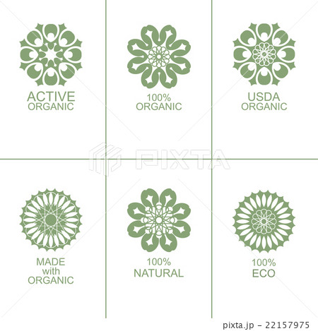 Set of natural organic eco badges and labels 22157975