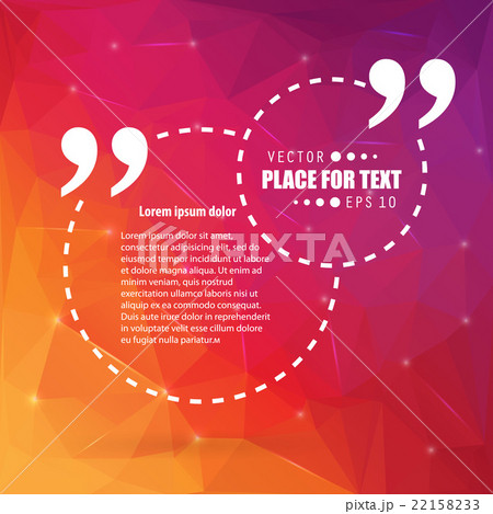 Abstract concept vector empty speech square quote 22158233