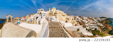 Panorama of Oia or Ia, Santorini, Greece 22159193