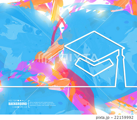 Creative vector academic cap. Art illustration 22159992