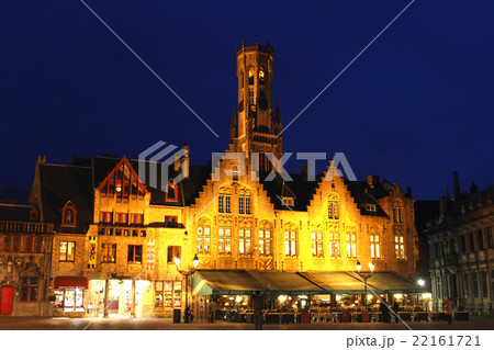 ブルージの夜景　ベルギー 22161721