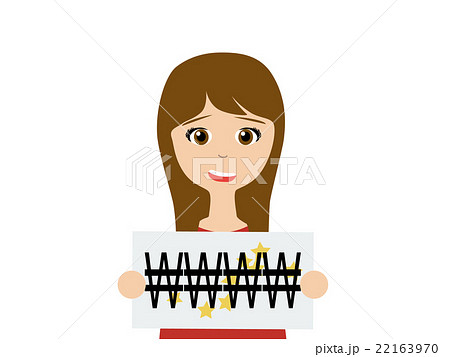当たりくじを持つ笑顔の女性 当たりくじを持つ笑顔の女性 22163970