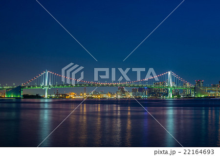 晴海ふ頭公園からみたレインボーブリッジ 22164693