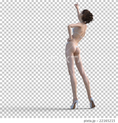 White swimsuit women perming3DCG illustration material White swimsuit women perming3DCG illustration material 22165215