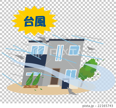 台風　暴風雨　災害　住宅 22165743