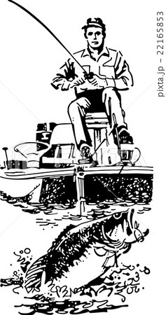 Bass Fisherman In Boat 22165853
