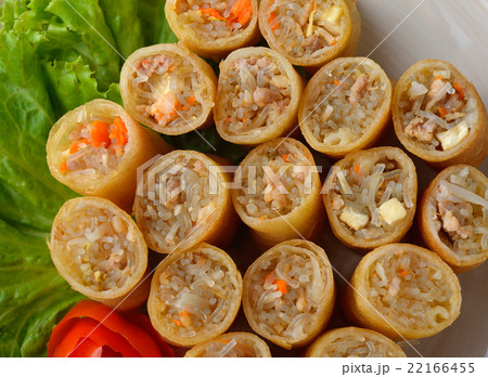 Fried Chinese Traditional Spring rolls food 22166455