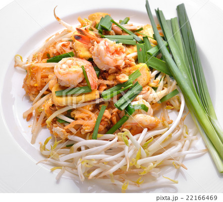 Thai food Pad thai , Stir fry noodles with shrimp 22166469