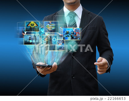 businessman holding smartphone technology 22166653