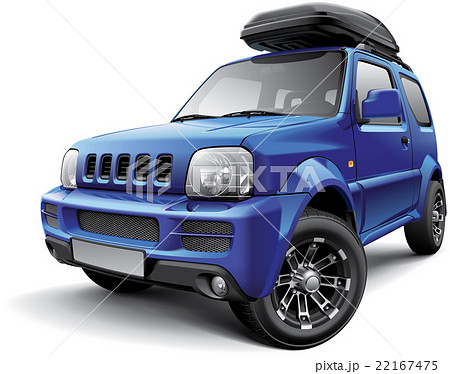 Asian off-road mini SUV with roof bag 22167475
