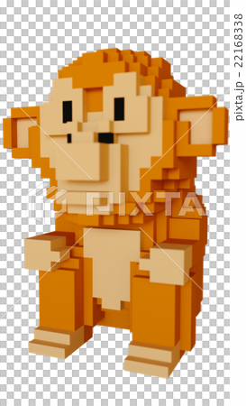 猿（3Dドット） 22168338