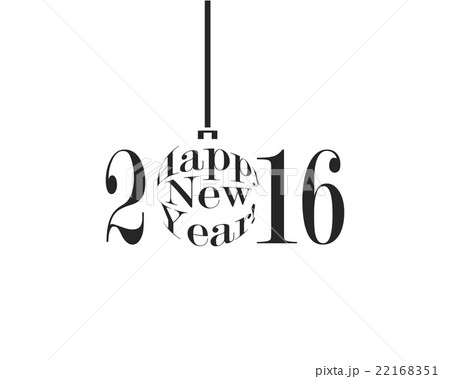 Happy New Year 2016 in black and white Happy New Year 2016 in black and white 22168351