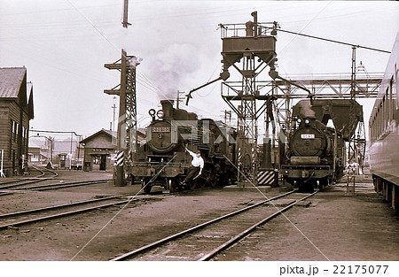 昭和43年常磐線平機関区　入れ替え用C50と磐越東線D60　 22175077