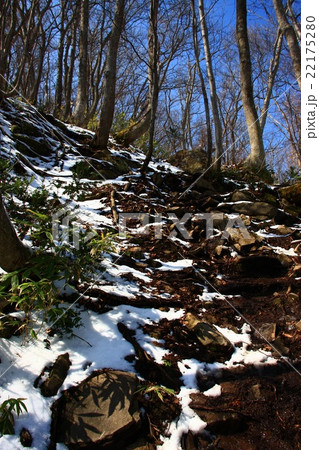 残雪の登山道 22175280