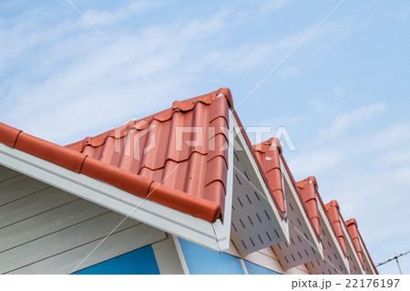 Red tile roofs 22176197