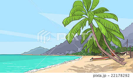 Sea Shore Sand Beach Summer Vacation Tropical 22178292