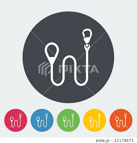 Leash flat icon 22178673