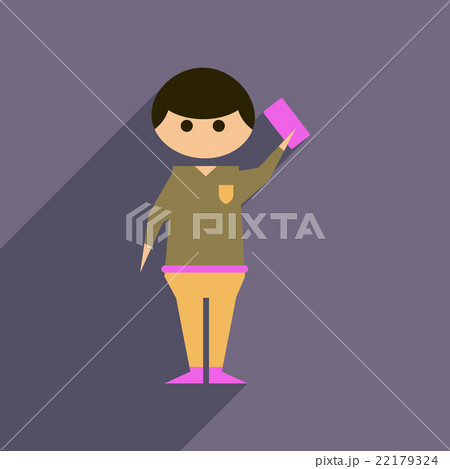 Flat web icon with long shadow soccer refereeのイラスト素材 [22179324] - PIXTA