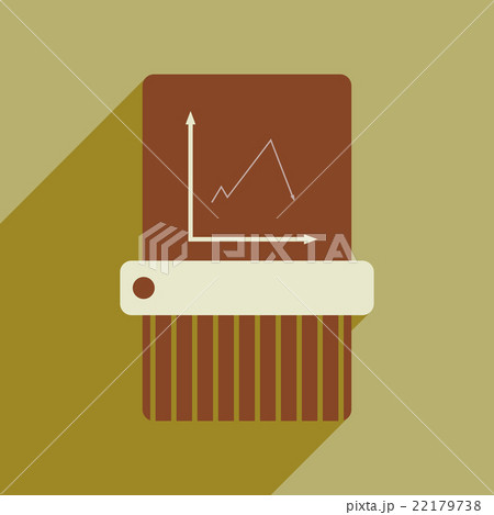 Flat web icon with long shadow shredder  22179738