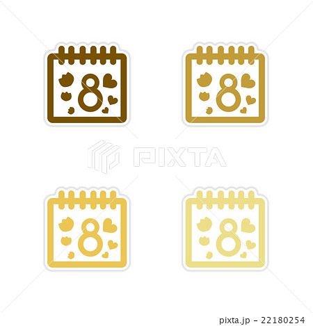 Concept of paper stickers on white background 22180254