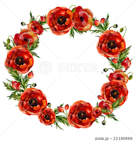 Watercolor floral wreath Watercolor floral wreath 22180666