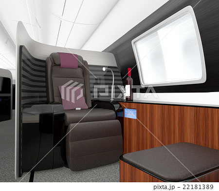 ファーストクラスのインテリア。オリジナルデザイン。 22181389