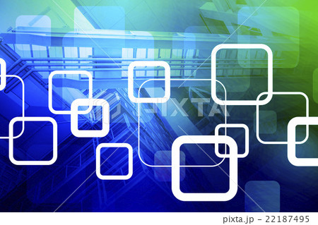 現代的ビルとネットワーク　アブストラクトイメージ 22187495