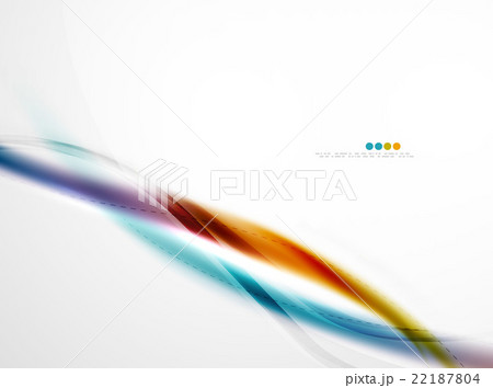 Rainbow color glossy silk elegant wave 22187804