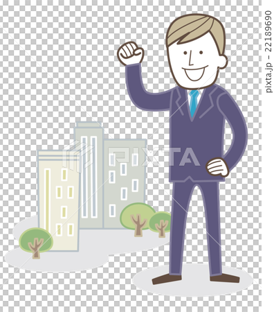 男性　ガッツポーズ 22189690