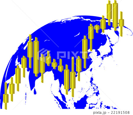 株式イラスト 地球のイラスト素材