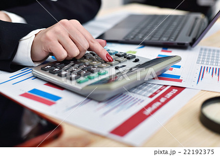 woman considers profit woman considers profit 22192375