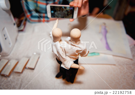 wooden figurine of a man in white shirt wooden figurine of a man in white shirt 22192758