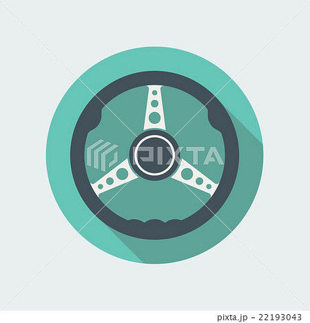 Car Steering Wheel Icon Flat Symbol Car Steering Wheel Icon Flat Symbol 22193043