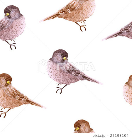 Watercolor seamless pattern with  birds. 22193104